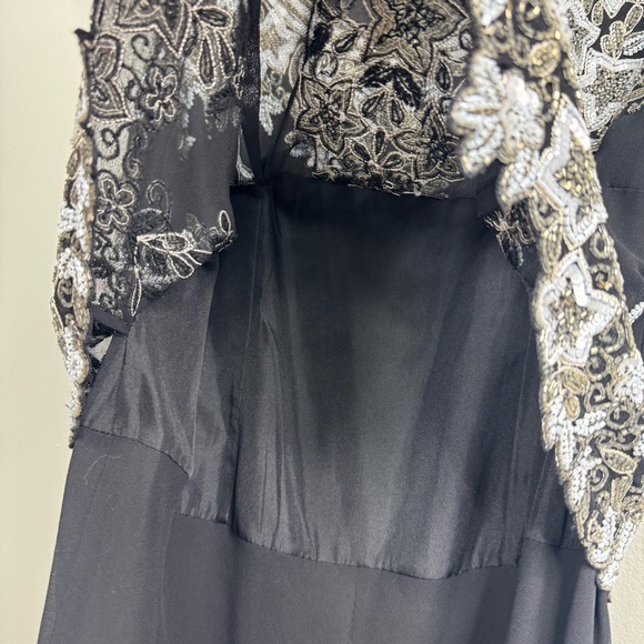 Jkara New York Beaded Embellished Cap Sleeve Long Gown 16 - Picture 6 of 12